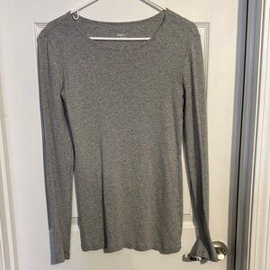 GAP Heather Gray Long Sleeve Tee